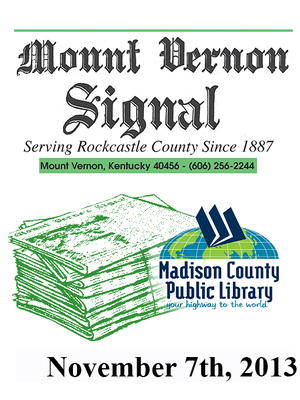cover image of Mount Vernon Signal 11/07/2013